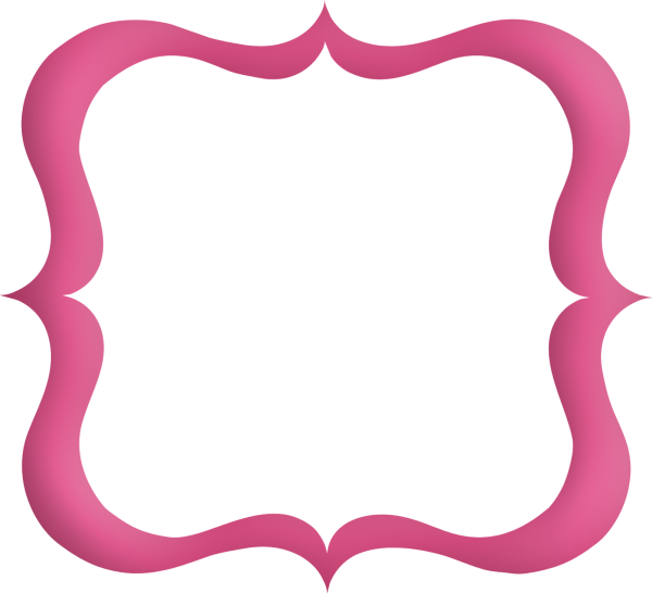 Розовая рамка на прозрачном фоне