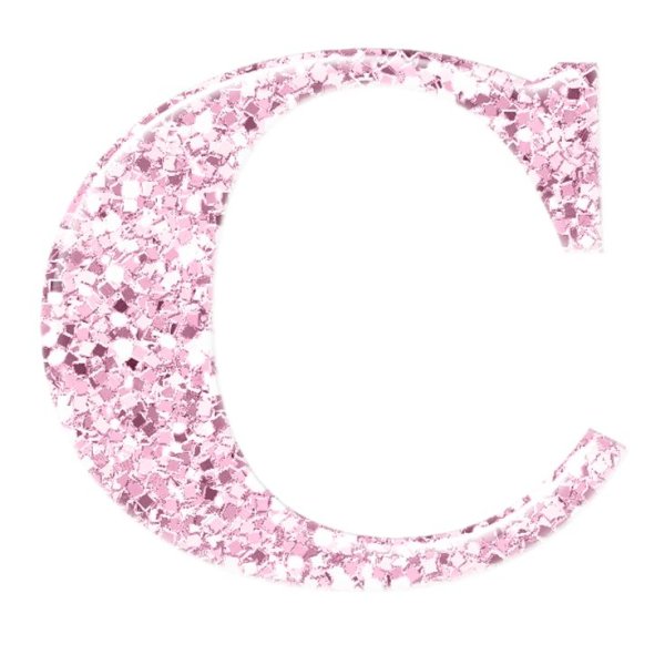 Буквы с блёстками розовые