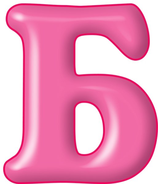 Буквы алфавита розовые