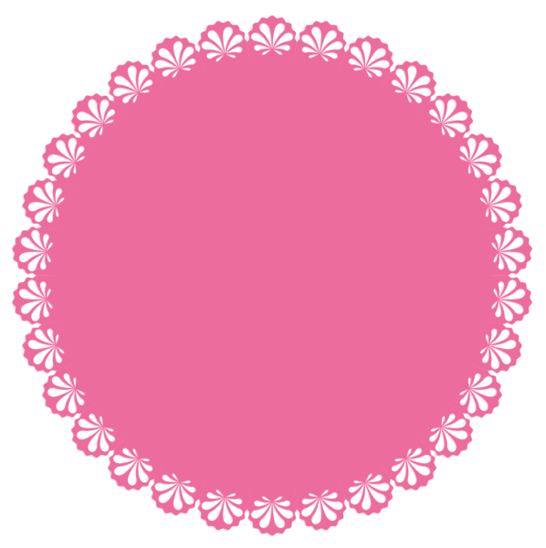 Рамка для надписи круглая розовая
