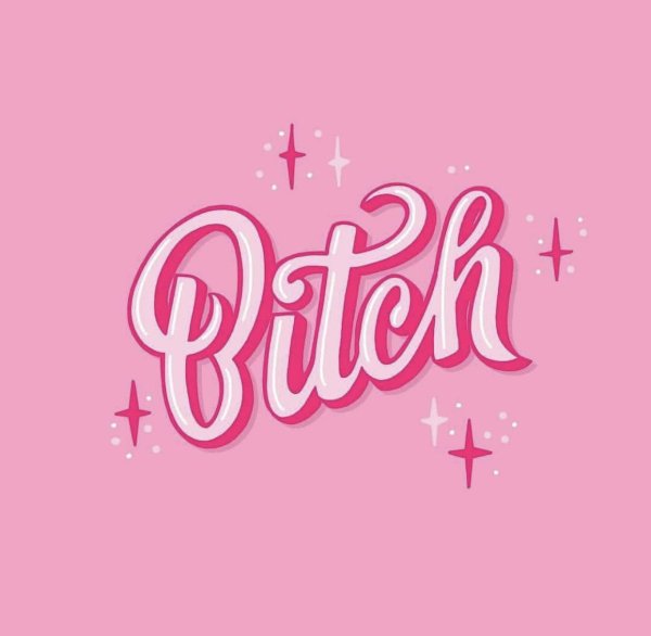 Розовая надпись