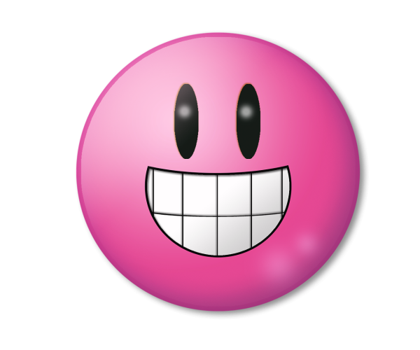 Смайлики розовые улыбаются