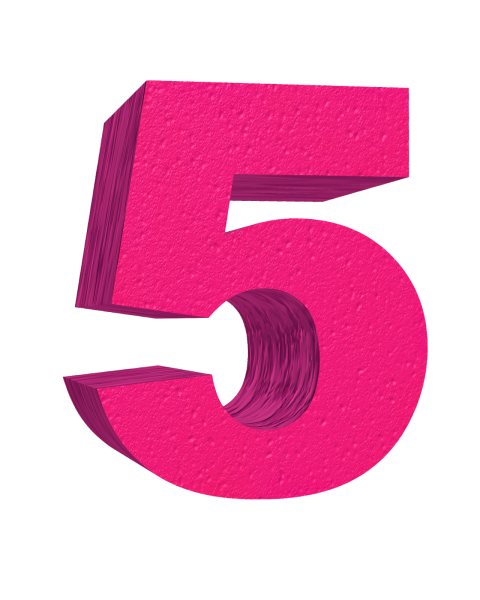 Цифра 5 красивая