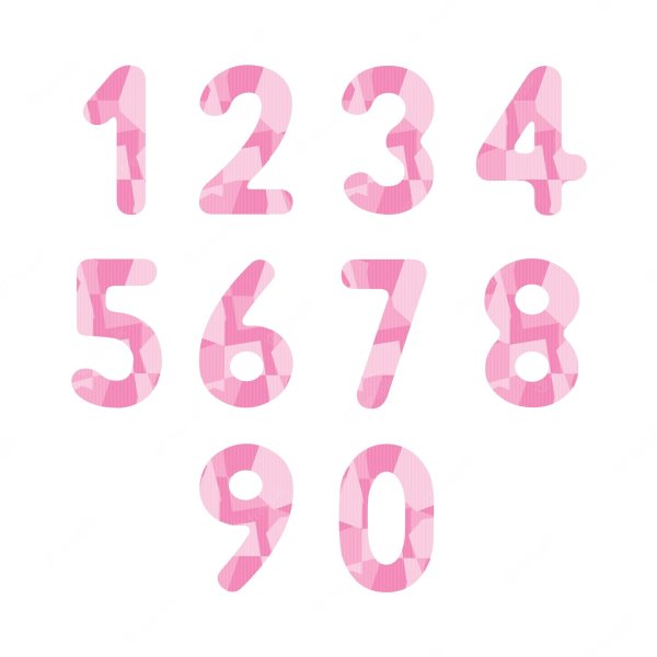 Розовые цифры