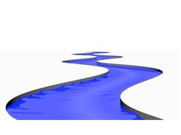 Река на белом фоне для детей