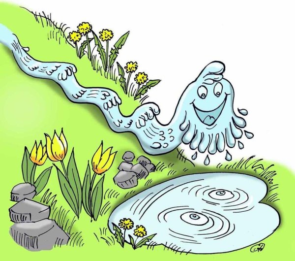 Ручей иллюстрация