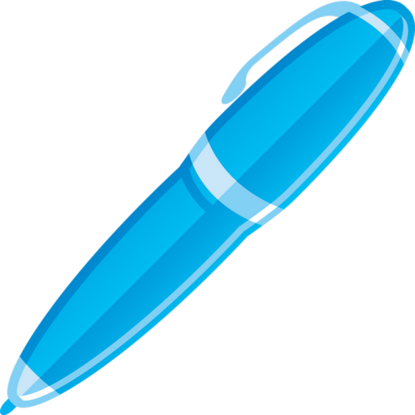 Ручка на прозрачном фоне для детей