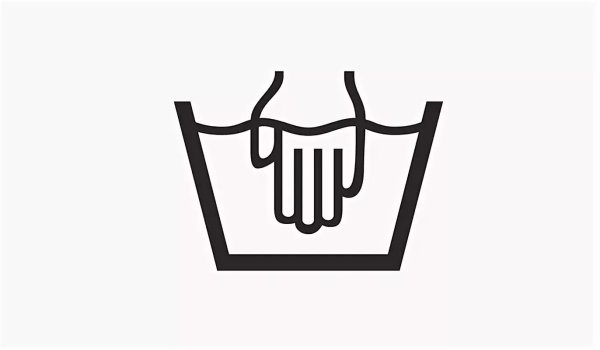 Ручная стирка значок на одежде