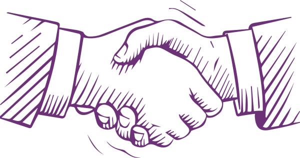 Рукопожатие на белом фоне