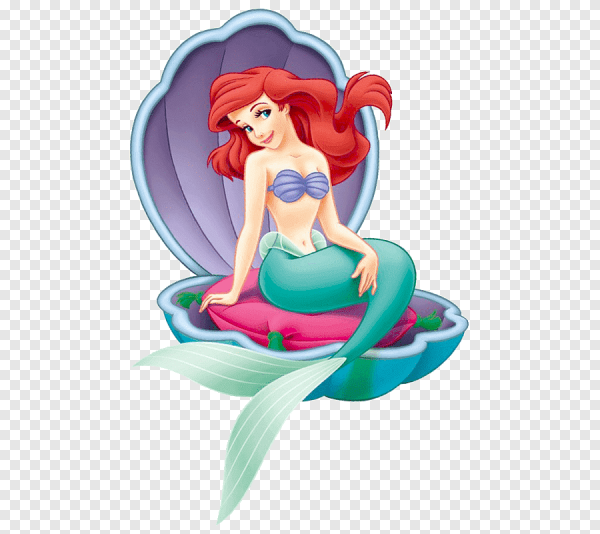 Русалочка принцесса сидит Ариэль