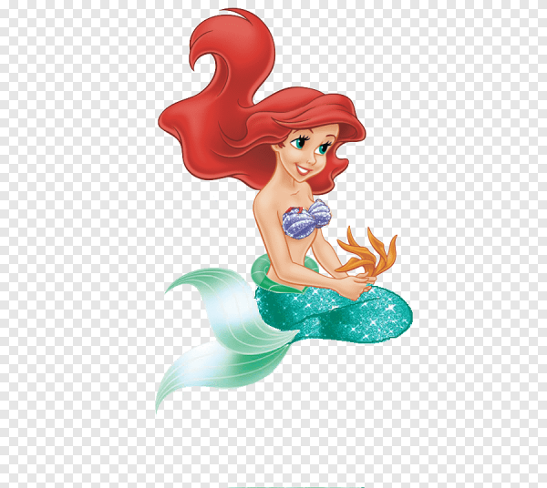 Русалка на белом фоне