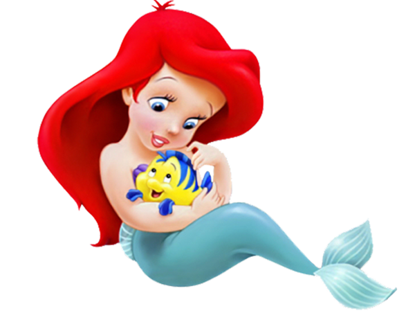 Принцесса Ариэль и Флаундер