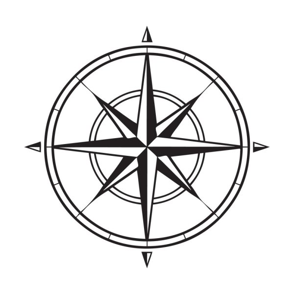 Знак роза ветров вектор