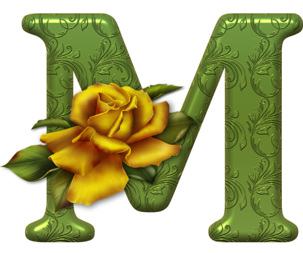 Красивые буквы с цветочками