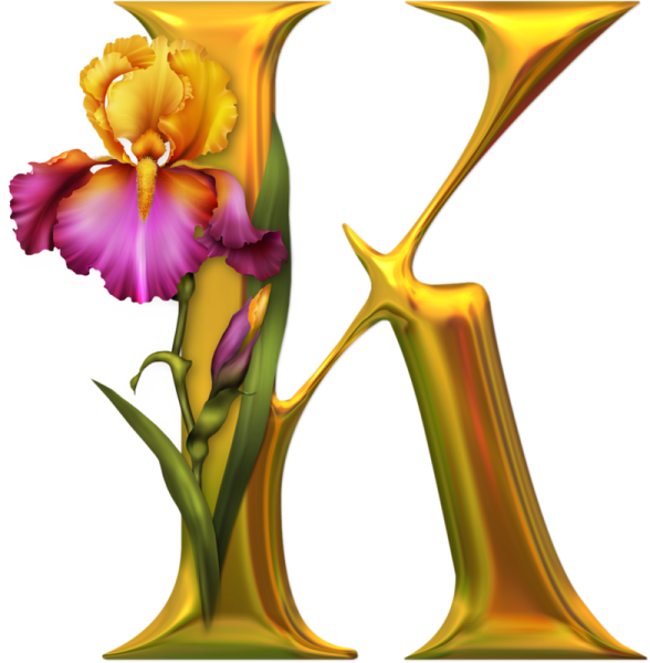 Буквы с цветами