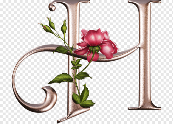 Красивые буквы с цветочками