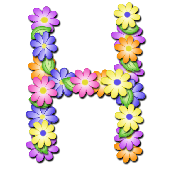 Красивые цветочные буквы