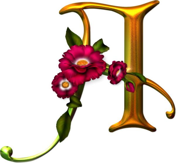 Буквы в виде цветов