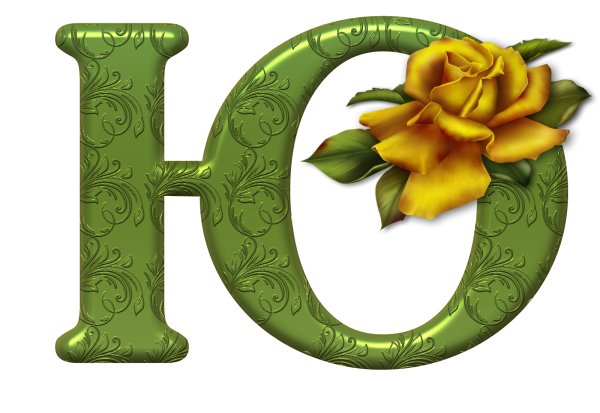 Красивые буквы с цветами