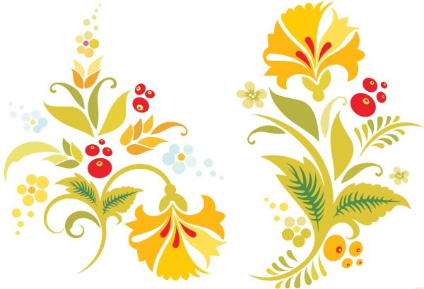 Народный узор на прозрачном фоне