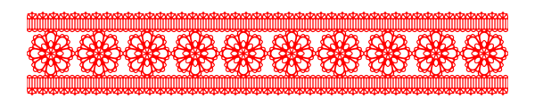 Красный орнамент в полосе