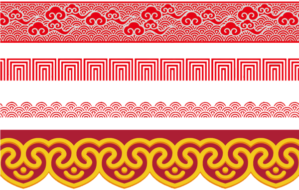 Китайский орнамент в полосе