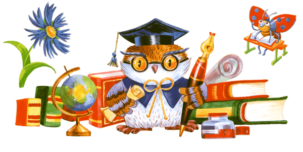 Сова в библиотеке