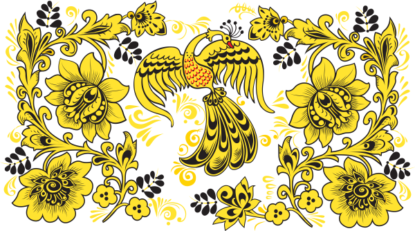 Хохломская роспись вектор
