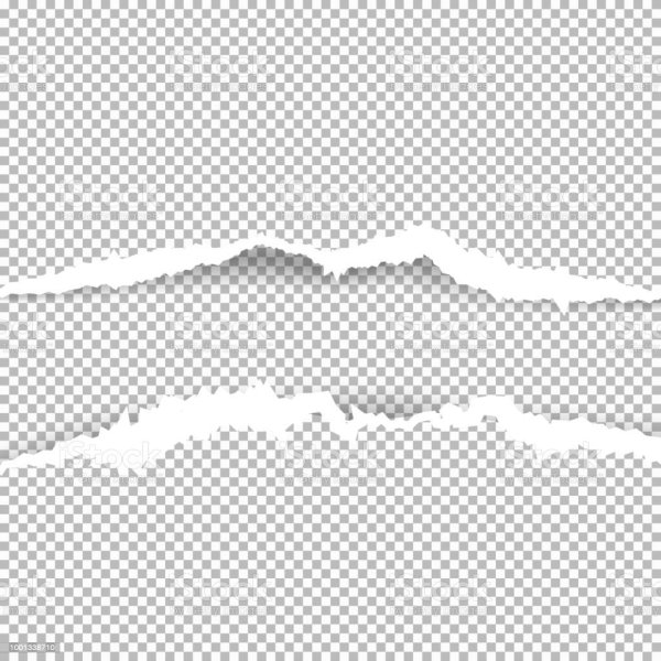 Рваная бумага на прозрачном фоне