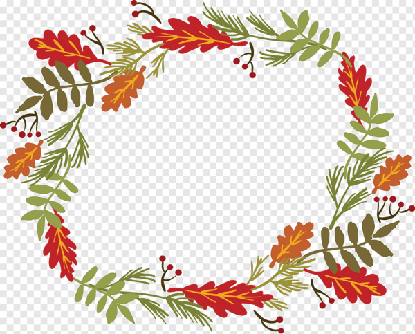 Рамка с рябиной на прозрачном фоне