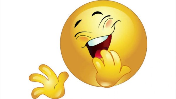 Смайлик плачет но смеется
