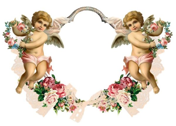 Винтажная рамка с ангелочками