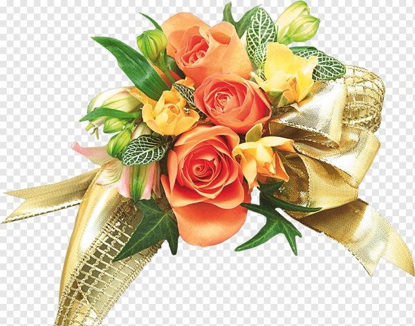 Юбилейные букеты на прозрачном фоне