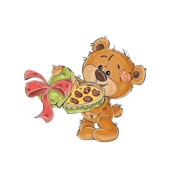 Мультяшный Медвежонок и конфеты