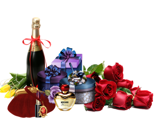 Подарок мужчине на прозрачном фоне