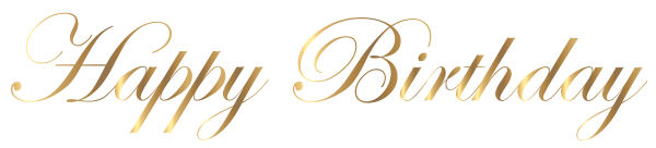 С днем рождения надпись золото