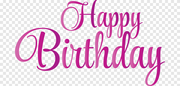 Happy Birthday надпись без фона