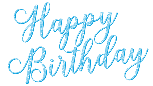 Надпись Happy Birthday на прозрачном фоне для фотошопа