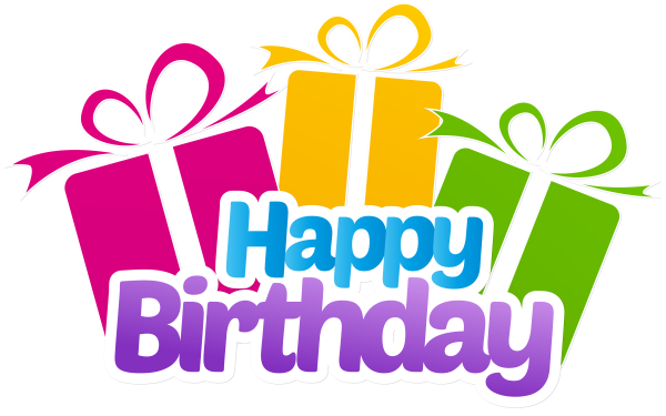 Надпись Happy Birthday на прозрачном фоне