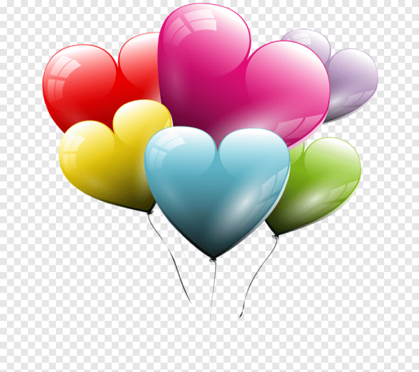 Красивые воздушные шары на прозрачном фоне