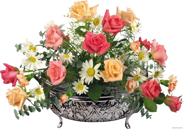 Мерцающие букеты цветов