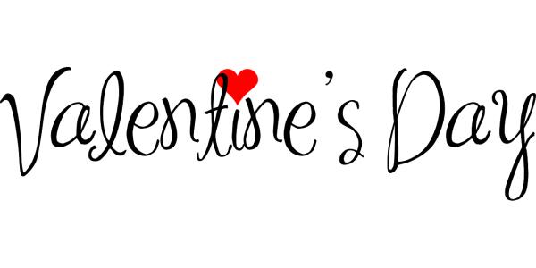 Надпись с днем Валентина