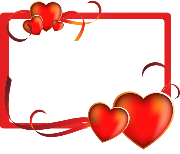 Рамка сердце на прозрачном фоне