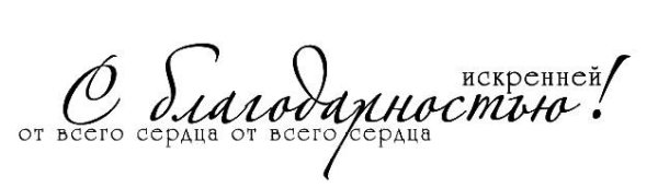 Благодарность надпись