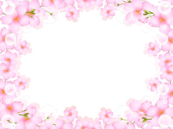 Рамка на а4 с цветами Сакура