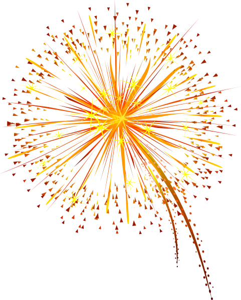 Салют на прозрачном фоне