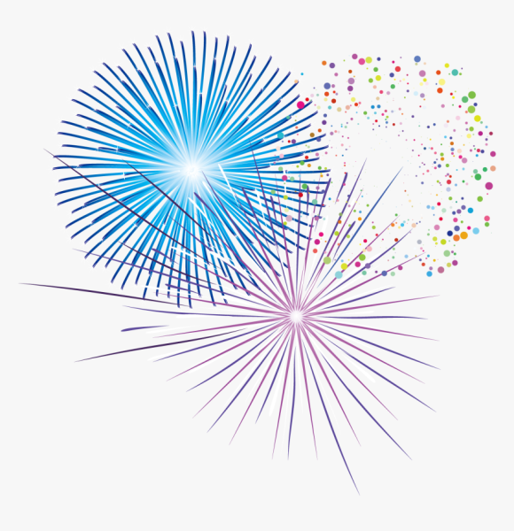 Салют на прозрачном фоне для фотошопа