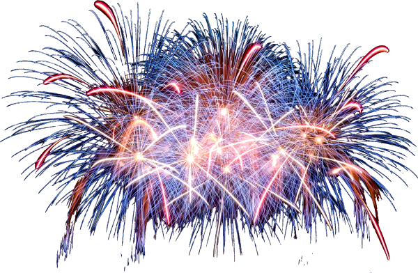 Салют на прозрачном фоне