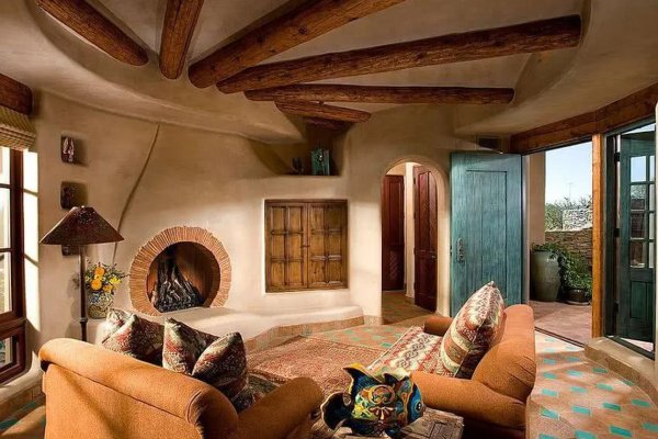 Саманный дом интерьер