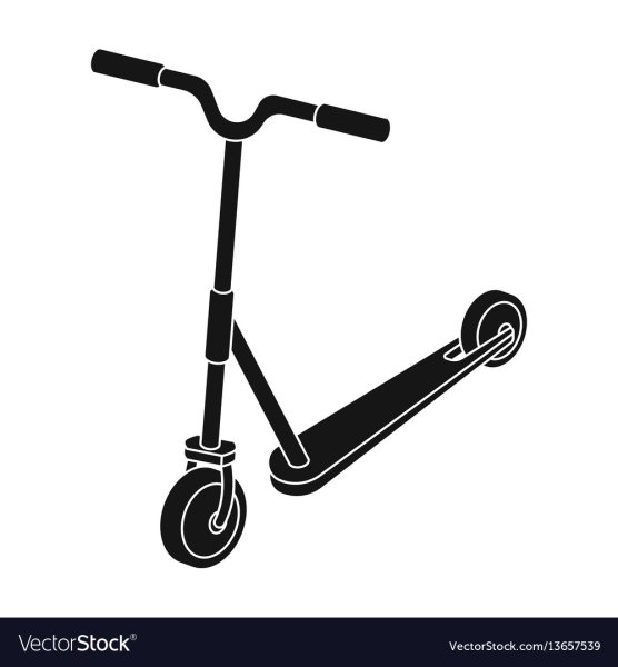 Самокат вектор сбоку